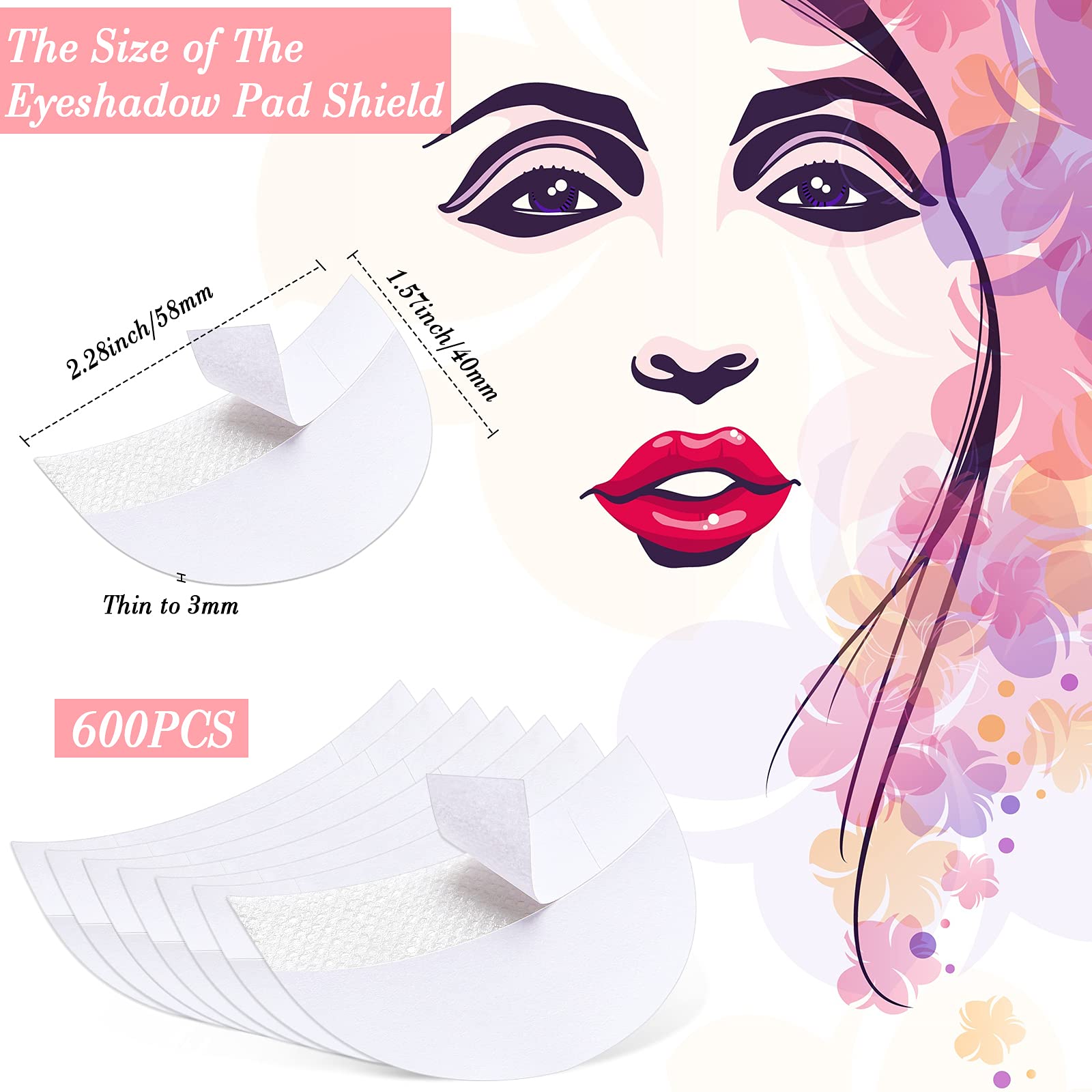 Zhanmai white shield stencil helps create a sharp eyeshadow edge without mess.
