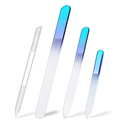 Zhehao glass nail file set with gradient colors for smooth shaping and safe nail care.