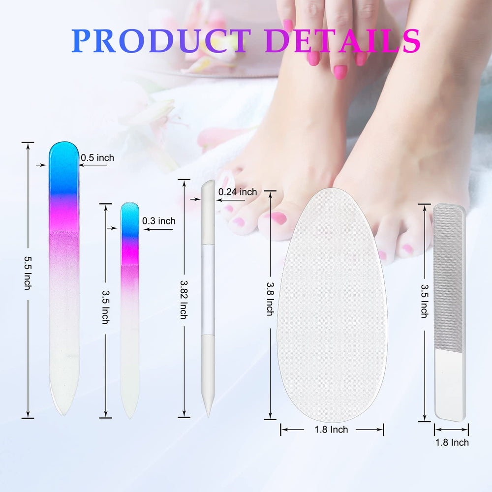 Zhehao nano polished glass nail file, double-sided for filing and polishing.
