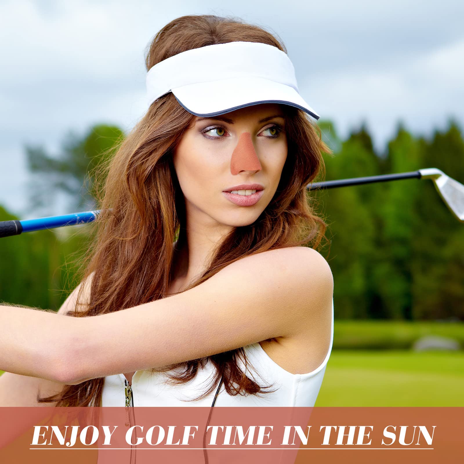 Zhengmy 24-set nose patch beige cut-to-fit demonstrates flexible shaping for a customized fit.
