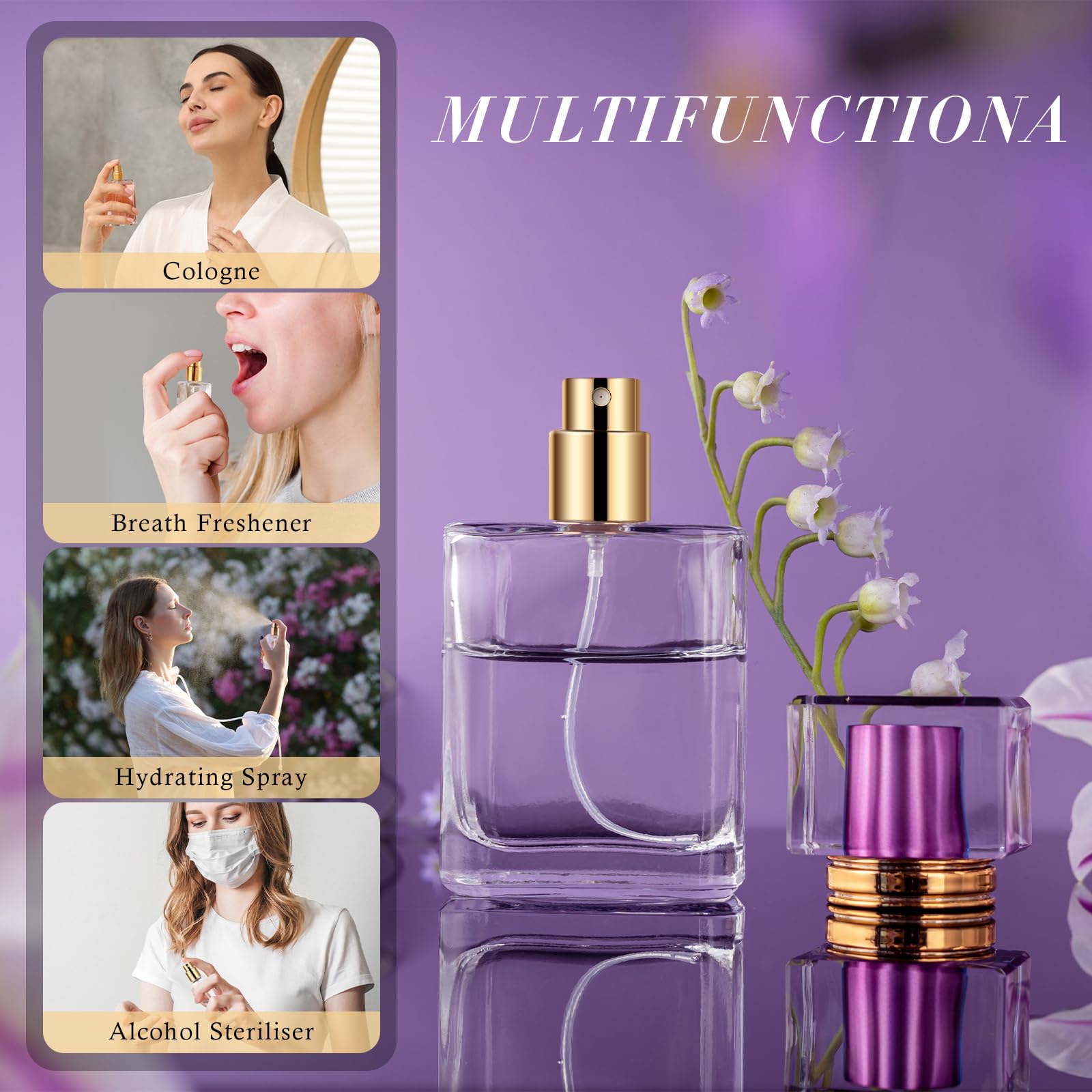 ZHENGYAOYANG purple cap 50ml bottle adds elegant style to your fragrance kit.