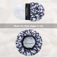 ZHENSILK Kids satin bonnet adjustable band for a secure fit.