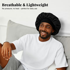 ZHENSILK silk satin bonnet for curls preserves moisture and reduces frizz