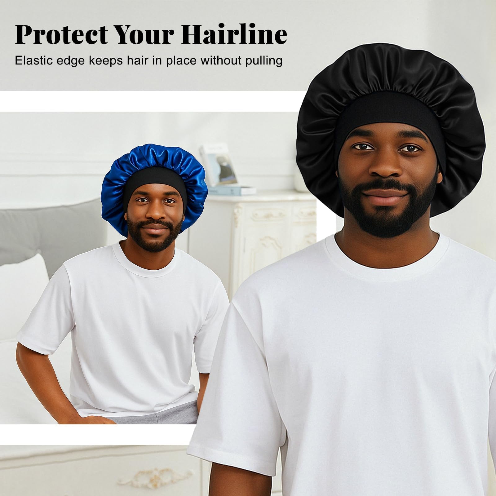 ZHENSILK bonnet features soft milk silk elastic band for comfortable wear