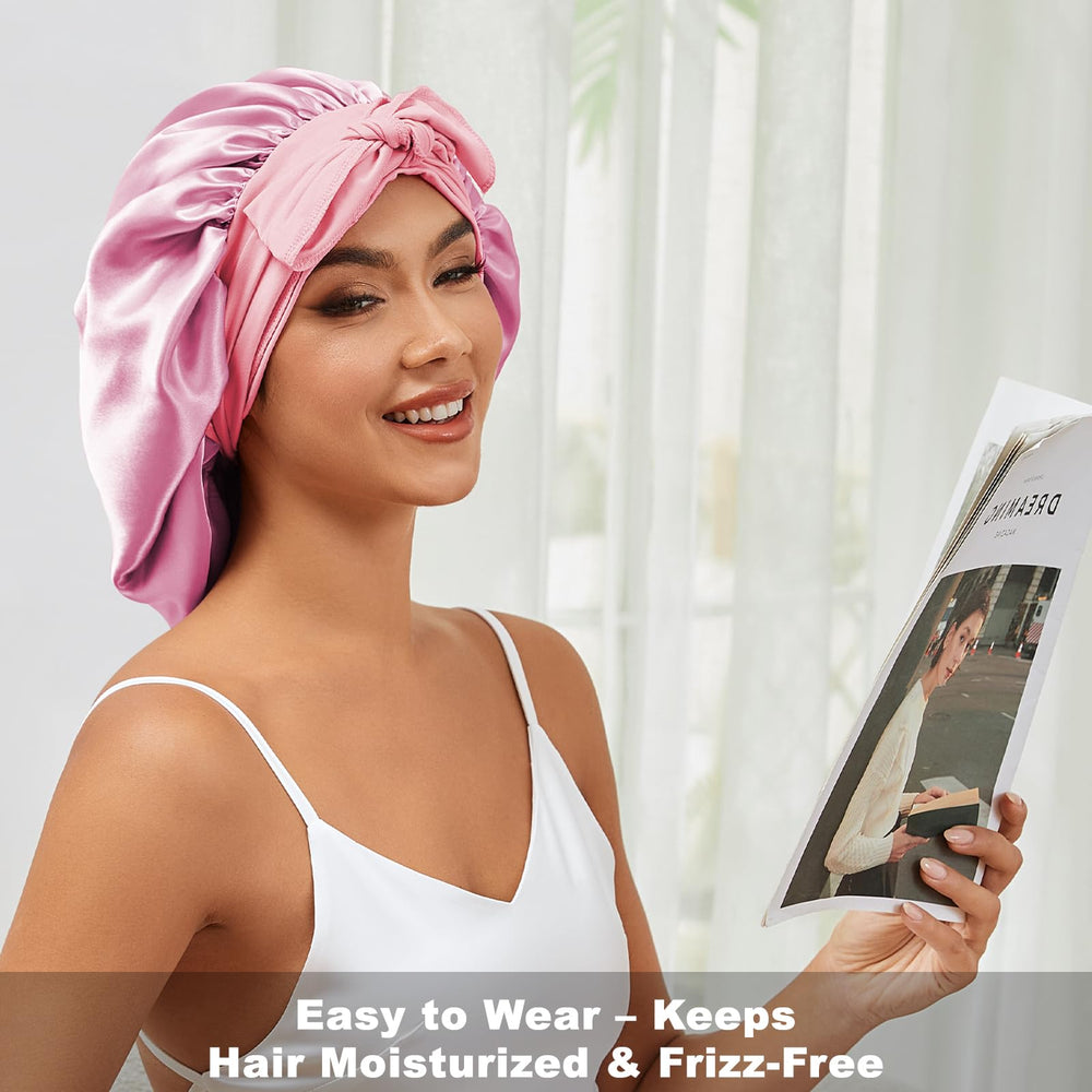 ZHENSILK long tie wraps hair securely for any hairstyle.