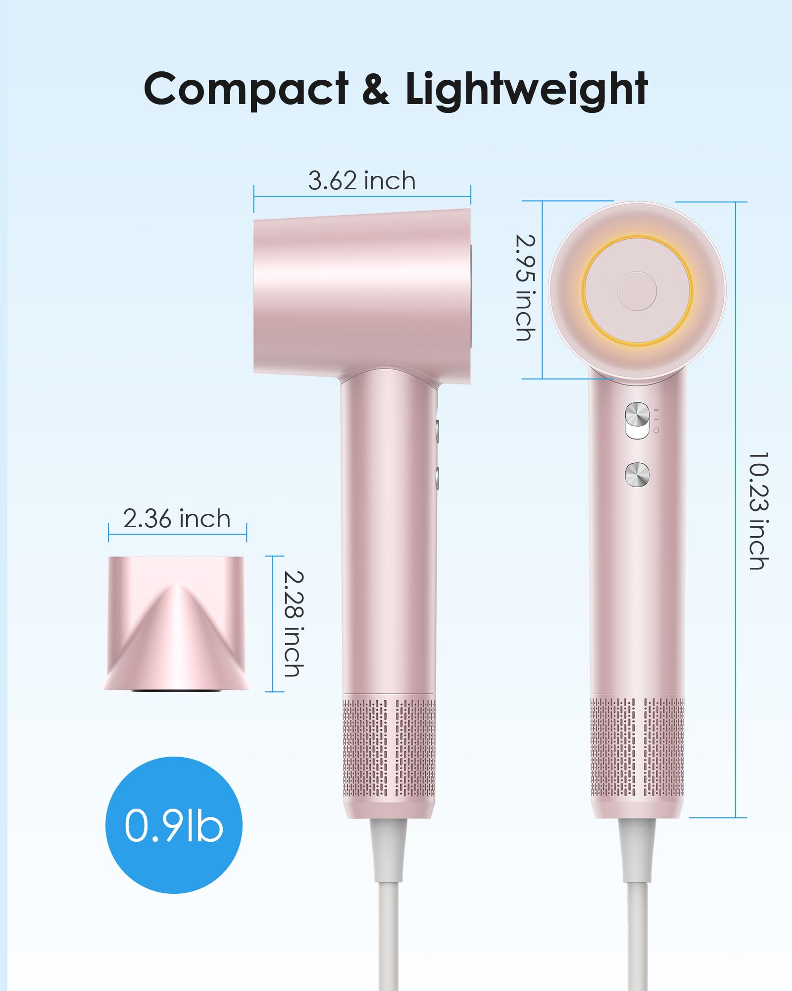 Zhiyangfei hair dryer fast drying in 2–8 minutes across hair types.