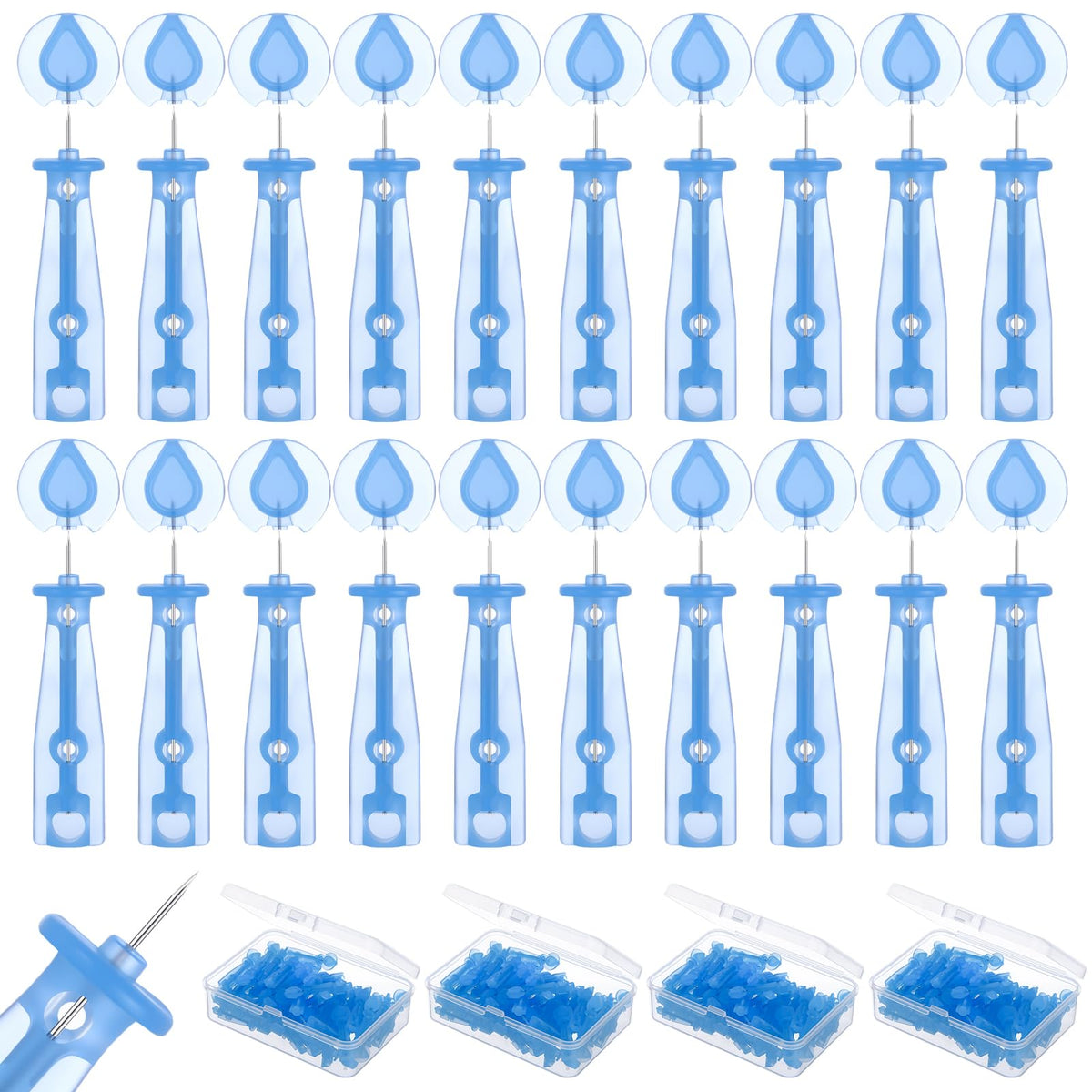 ZhouBoat 200 Pcs Sterile Acne Needle Kit packaging shows organized long-term supply