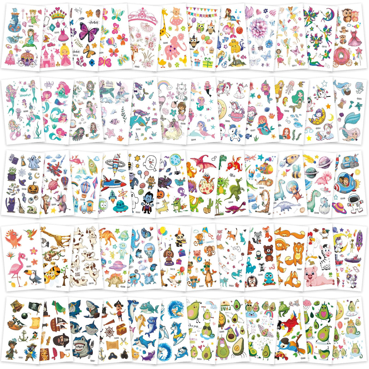 Zhtulck Kids Tattoos 60-sheet pack for quick, playful fun.
