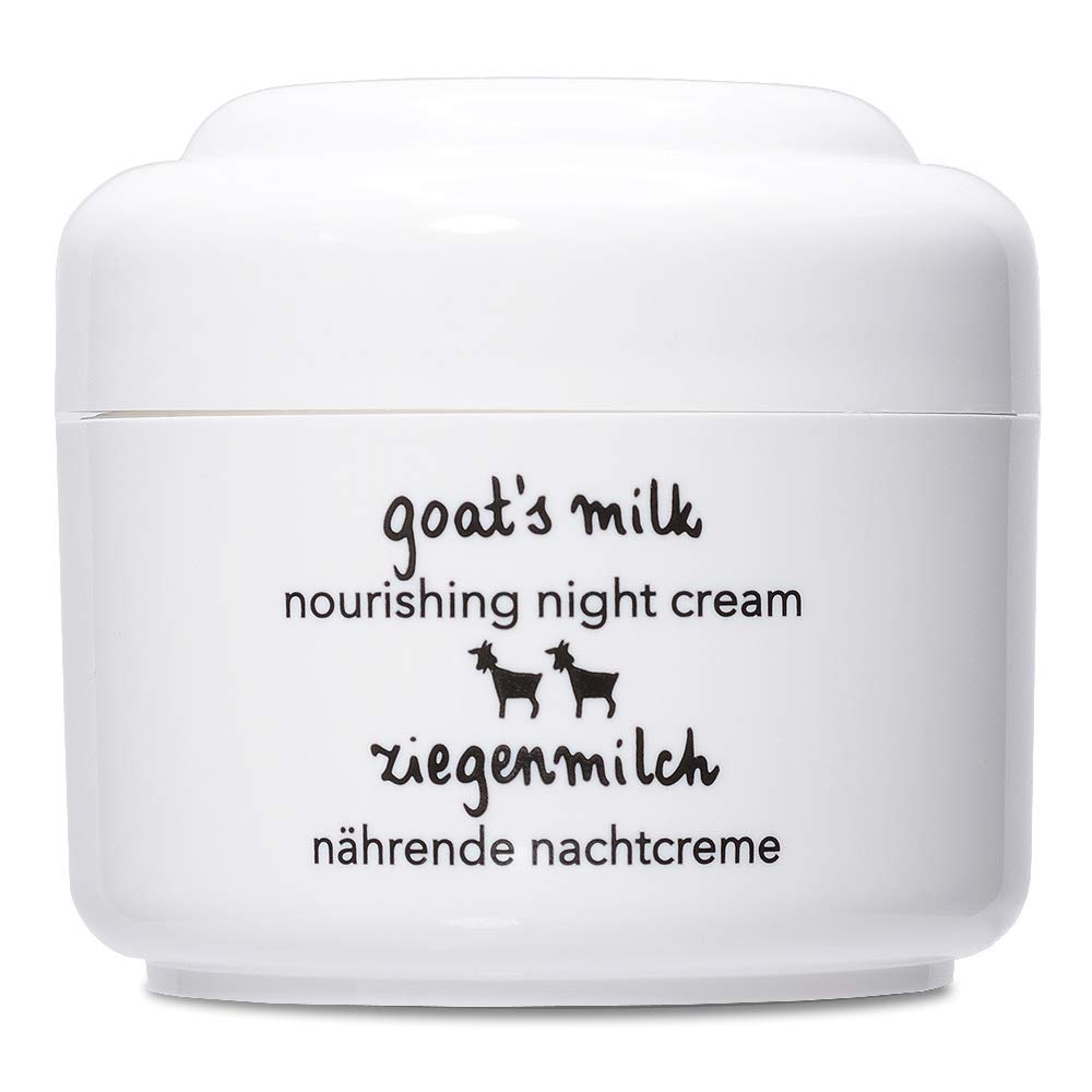 Ziaja Goat's Milk Night Cream jar presentation shows overnight nourishment for skin