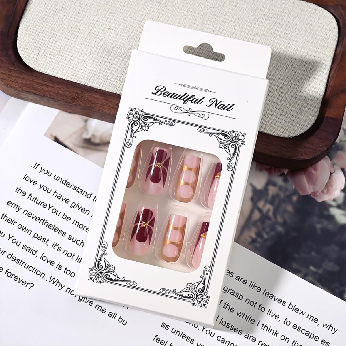 ZIFANHU easy-to-apply false nails ideal for at-home manicures.