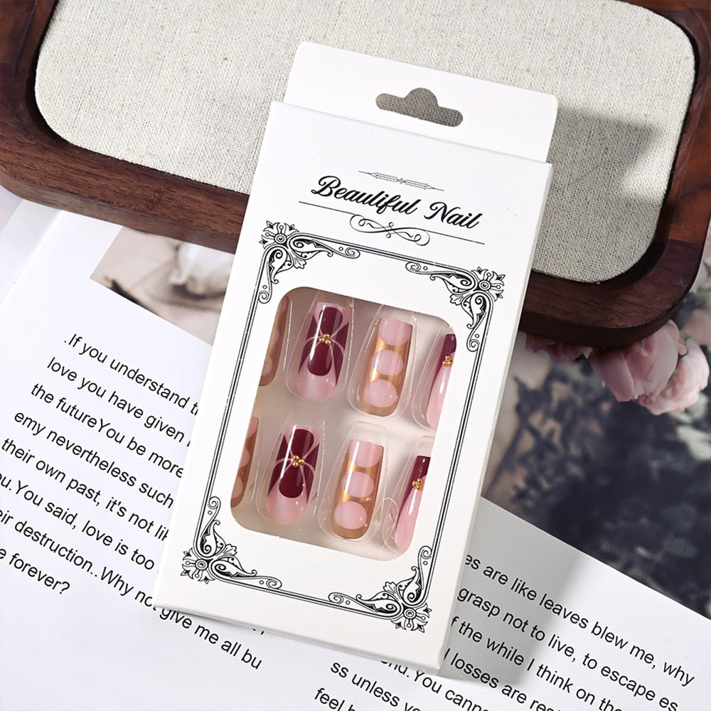 ZIFANHU easy-to-apply false nails ideal for at-home manicures.