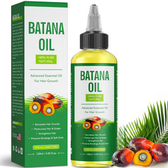 ZIIDII Batana Oil bottle close-up shows nourishing golden oil for scalp care.