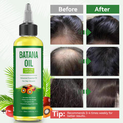 ZIIDII Batana Oil on hair shows enhanced shine and smoothness.