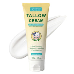 ZIIDII Beef Tallow Cream jar showing rich texture for deep hydration