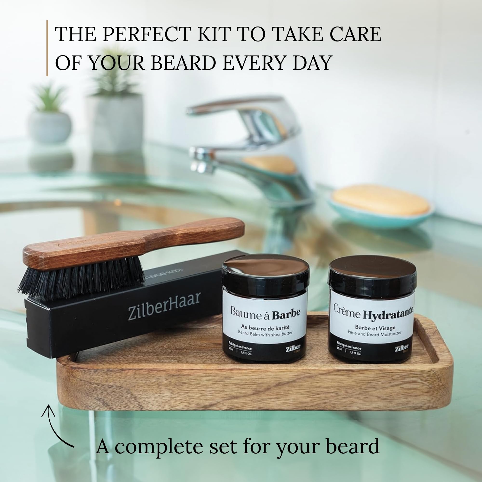 ZilberHaar beard care kit beard balm with organic oils for natural conditioning