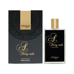 Zimaya A Fairy Tale perfume extract bottle closeup highlighting notes.