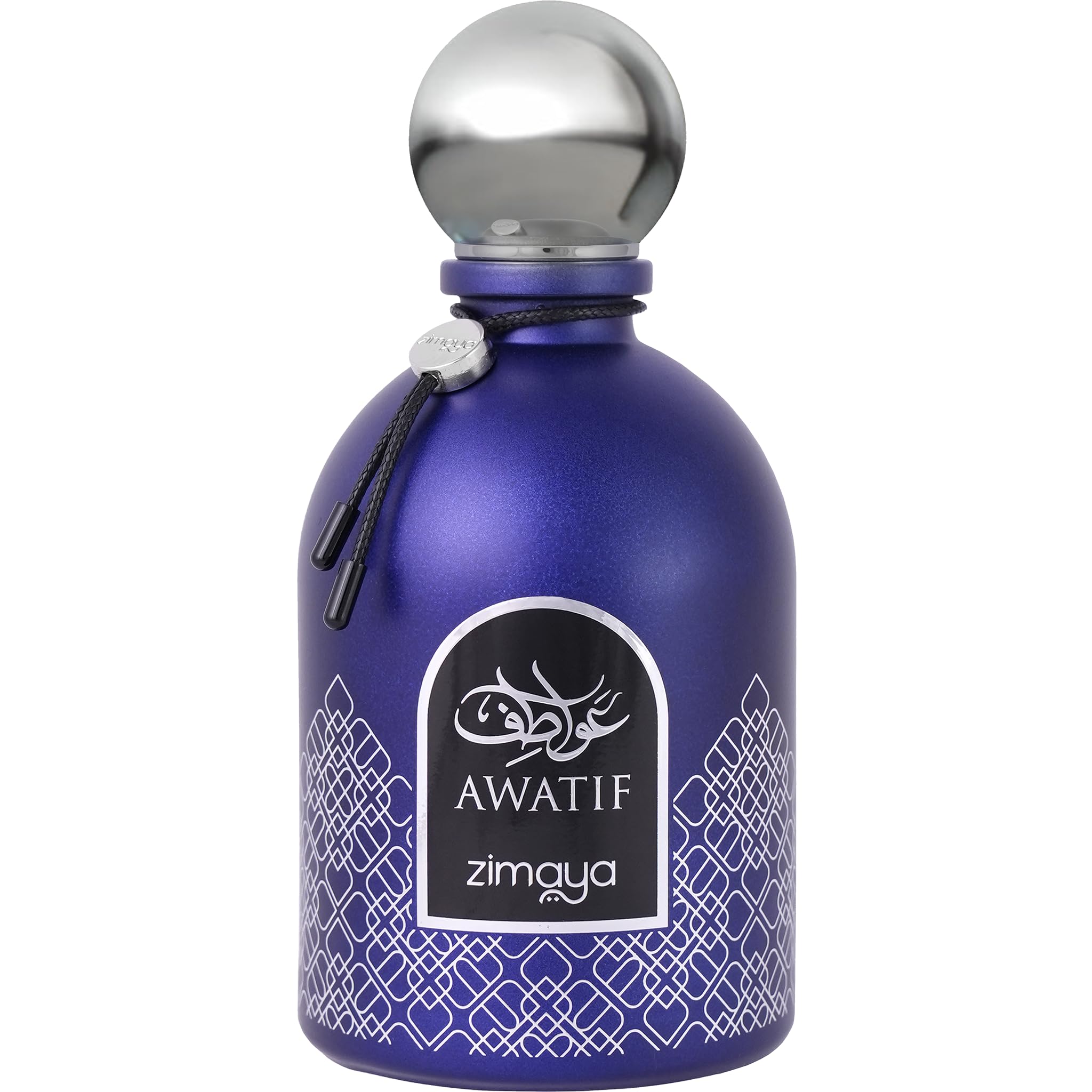 zimaya Awatif Pour Homme bottle front view highlighting fresh citrus opening for daily freshness