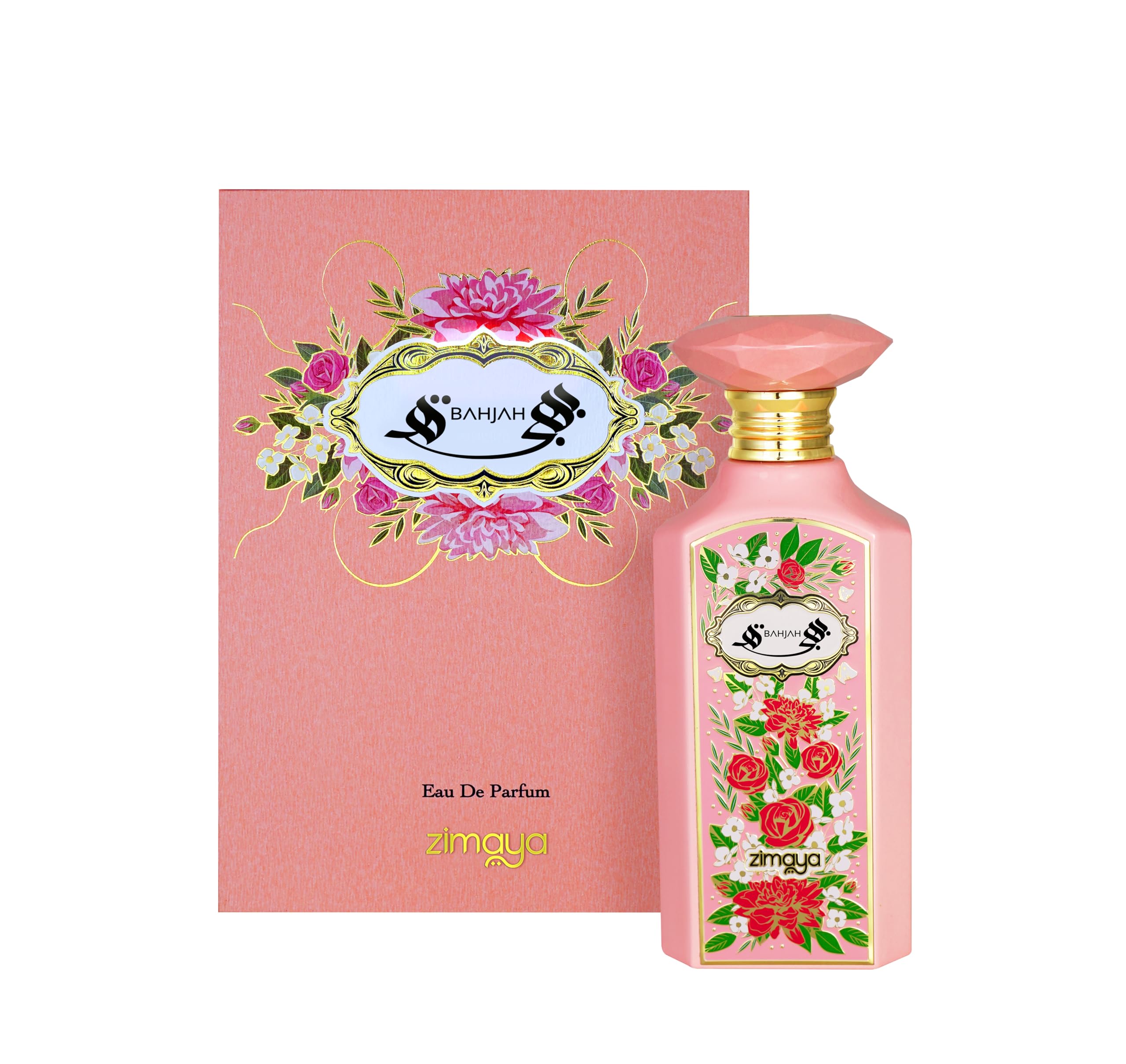 Packaging box with Bahjah Pour Femme bottle, elegant presentation