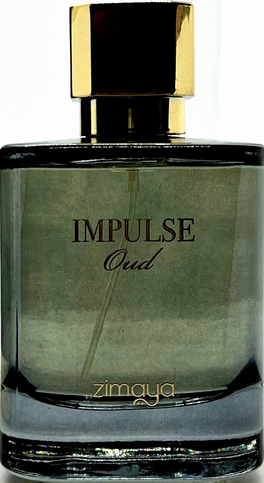 Zimaya Impulse Oud spray highlights oud and amber for evening elegance.