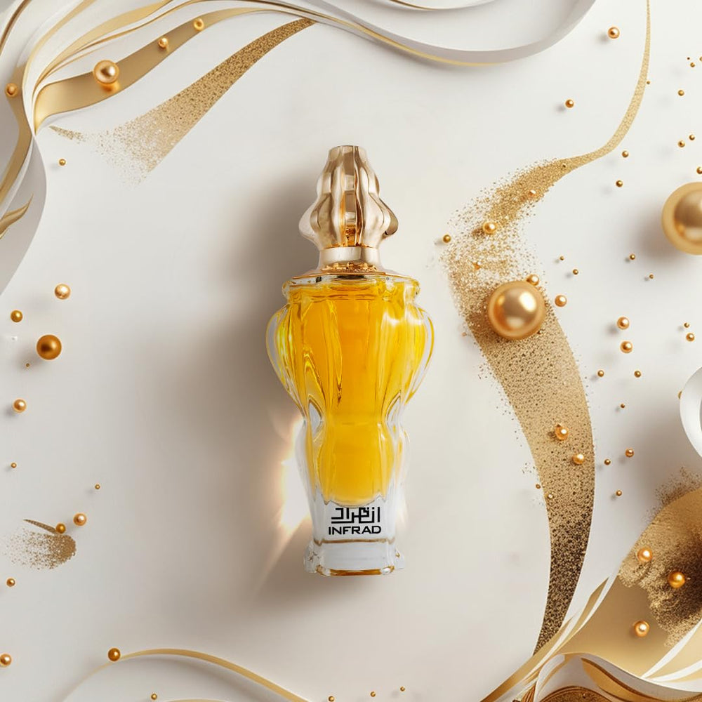 Zimaya Infrad Luxe Pour Femme spray mist showing fragrance trail.