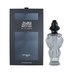 Top notes focus on Zimaya Infrad Noir for a fresh daytime opening.