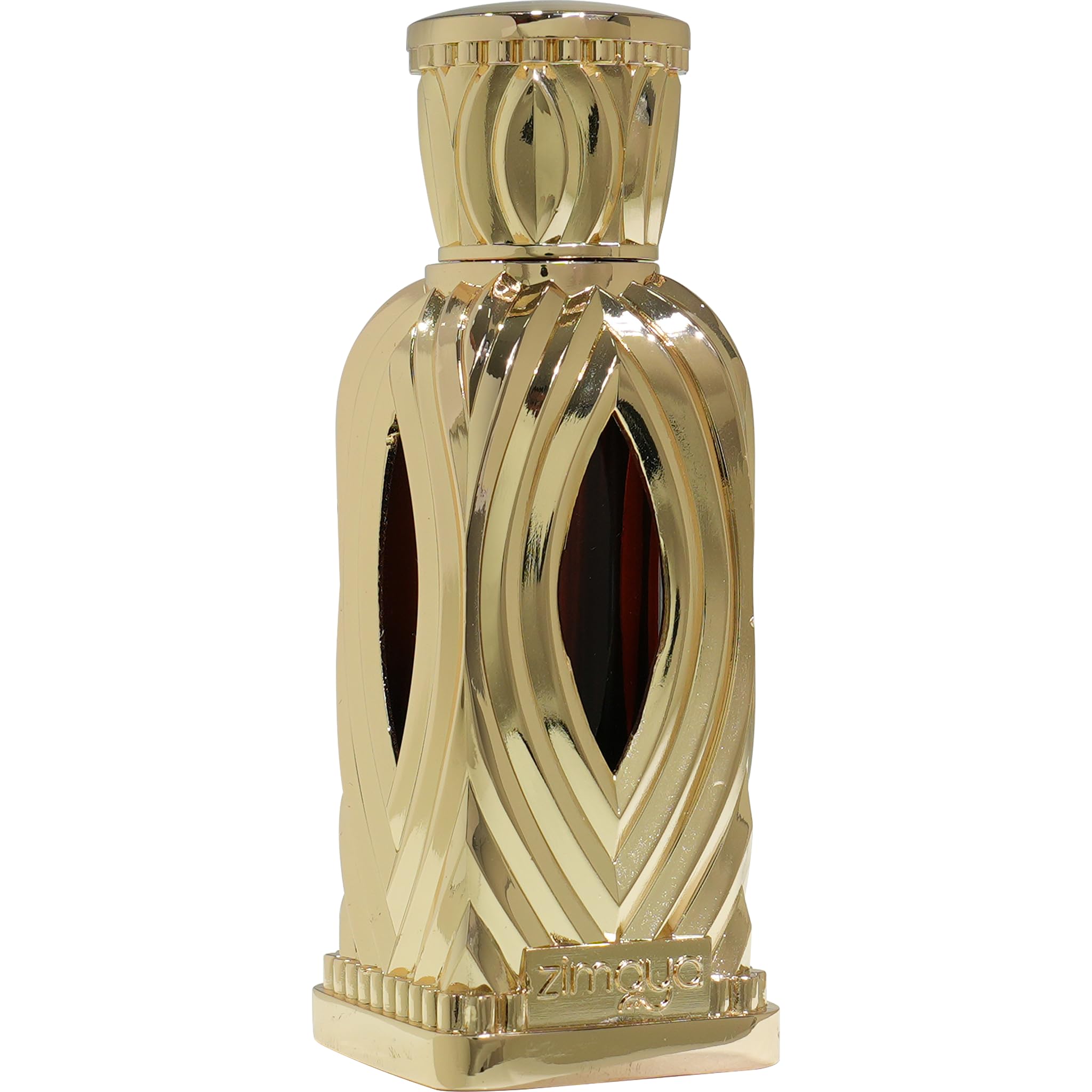 Zimaya Maha Gold bottle dispense close-up highlighting long-lasting formula.