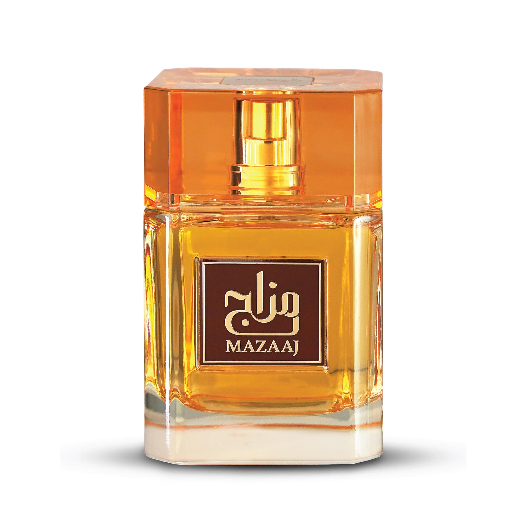 Zimaya Mazaaj unisex EDP bottle, hints of warmth and spice for evening wear.