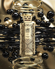 Front view of Zimaya Modhesh Aura bottle shows masculine silhouette.