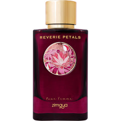 Zimaya Reverie Petals Eau de Parfum bottle showing radiant scent and lasting presence.