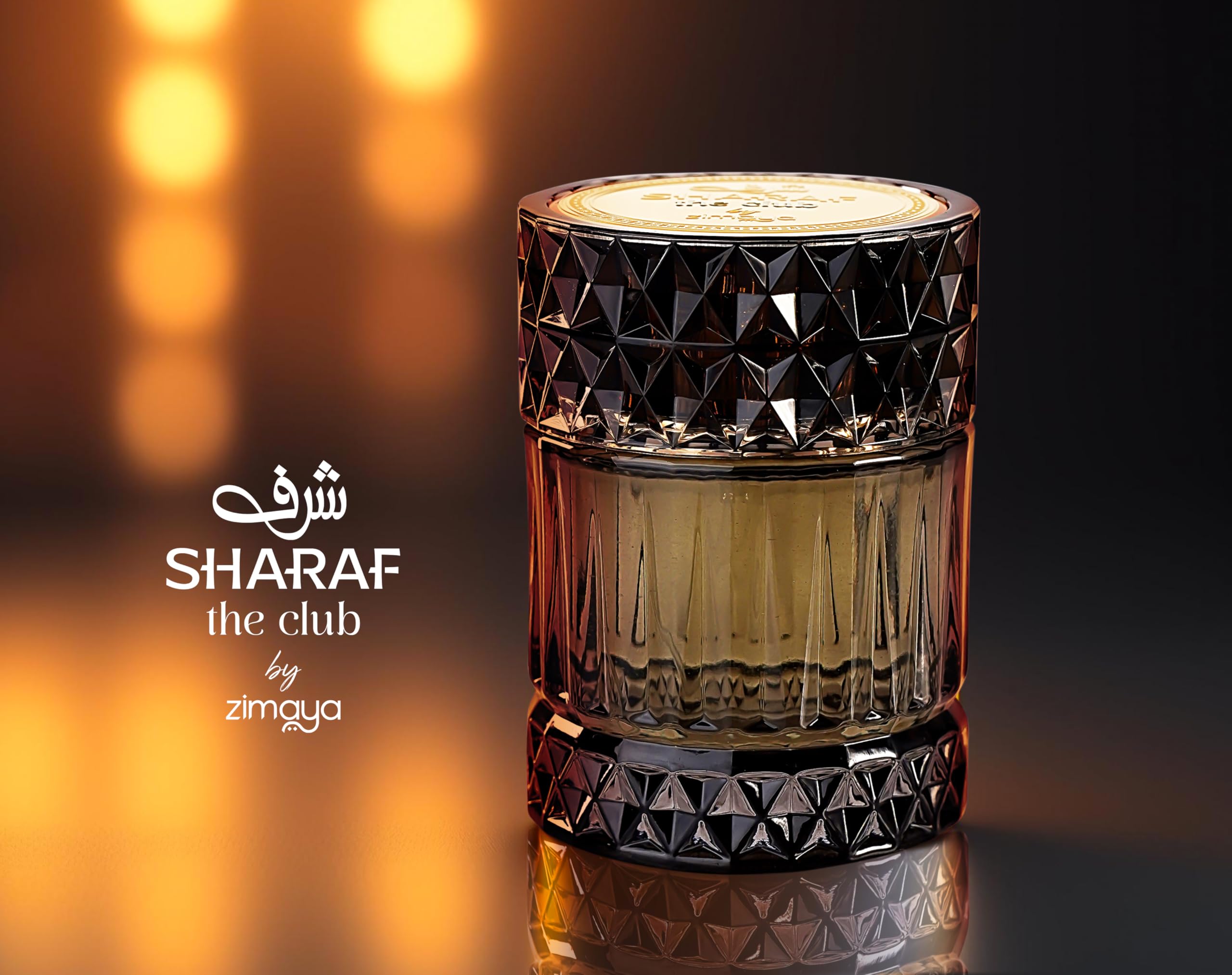 Zimaya Sharaf shelf display showcases luxury branding for evenings.