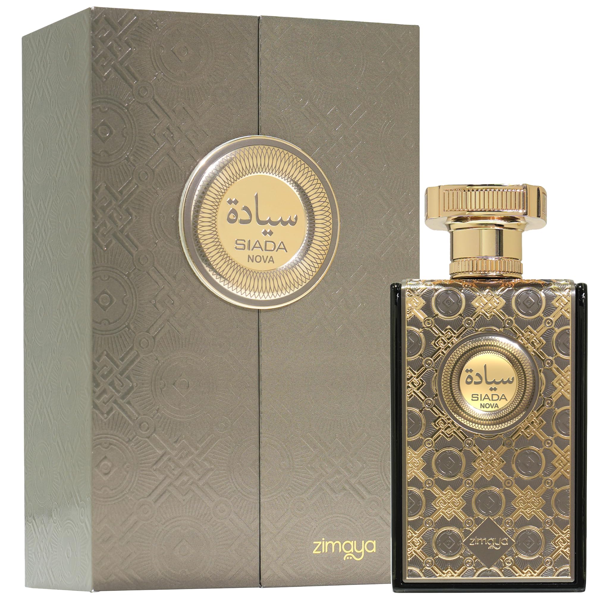 Zimaya Siada Nova packaging emphasizes premium unisex perfume for any season.