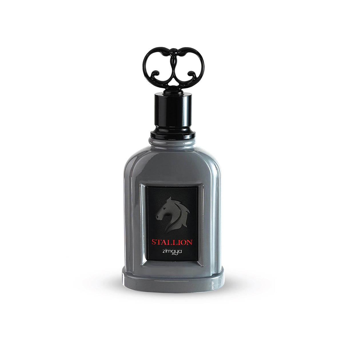 Zimaya Stallion bottle showcases a crisp, versatile scent ideal for daily wear.