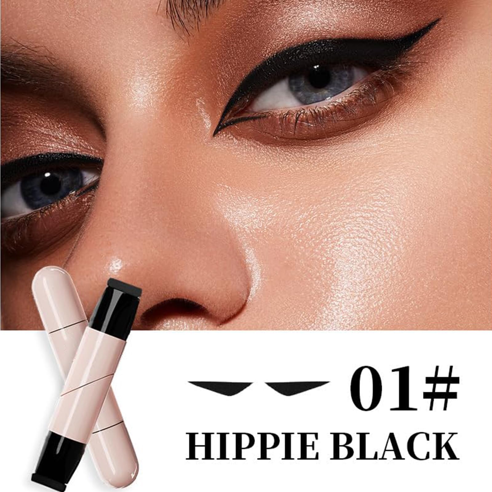 Zimdun gel eyeliner pencil set in black for bold, smudge-resistant lines.
