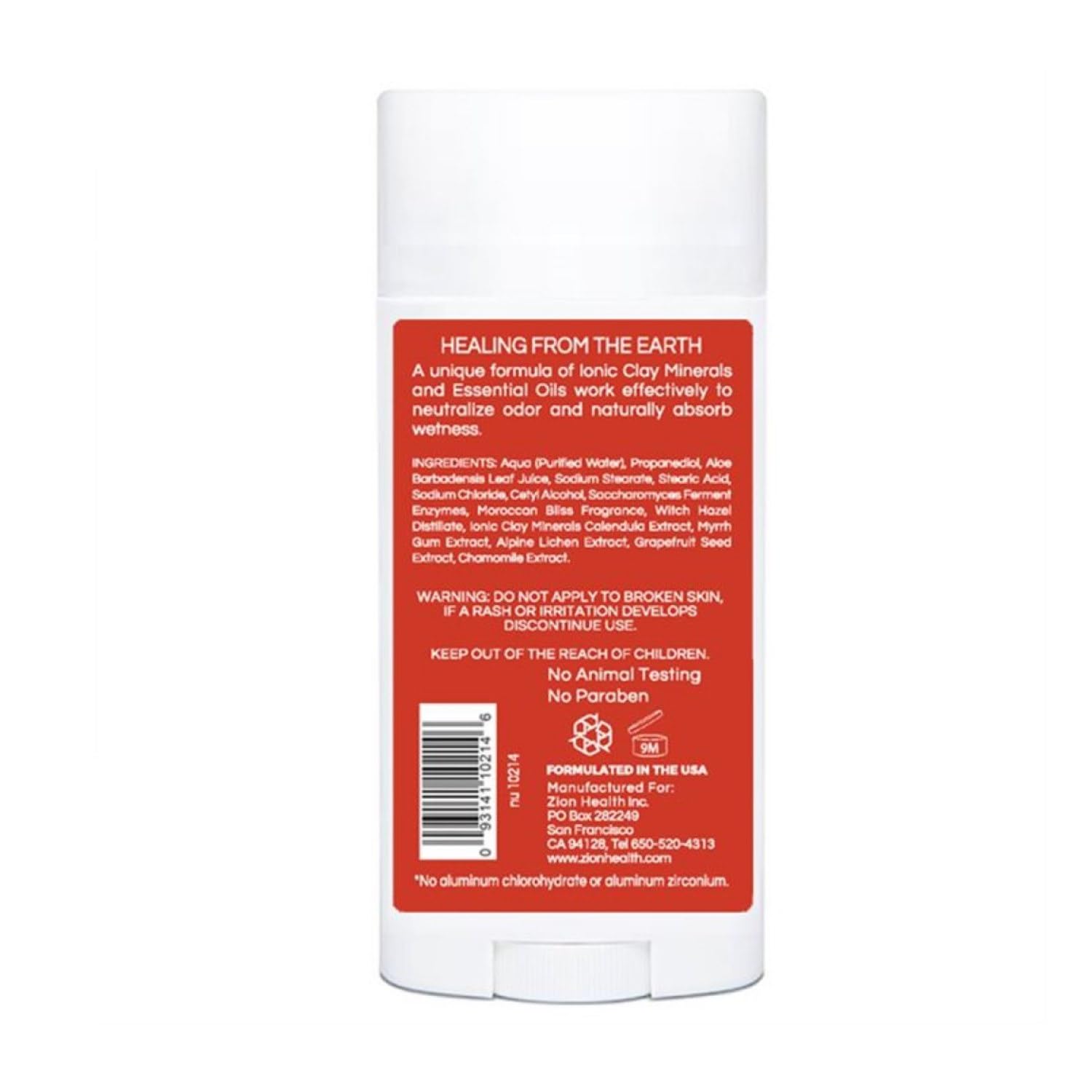 Zion Health ClayDry Deodorant Bold Moroccan Bliss 2-pack with natural moisture absorption.