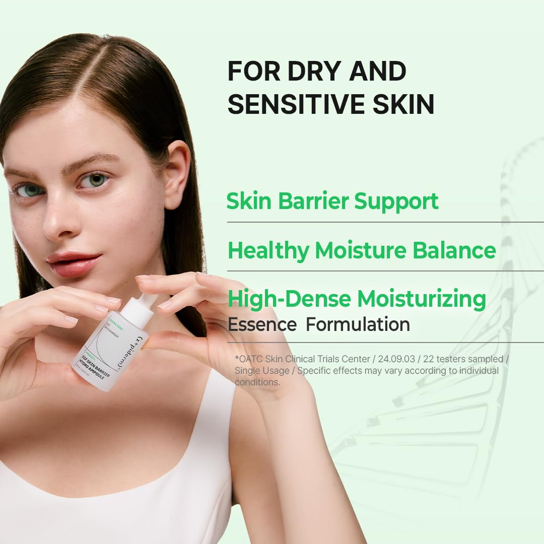 Zipiderm ceramides and Bio-EGF ingredient illustration showcases barrier-supporting formula.