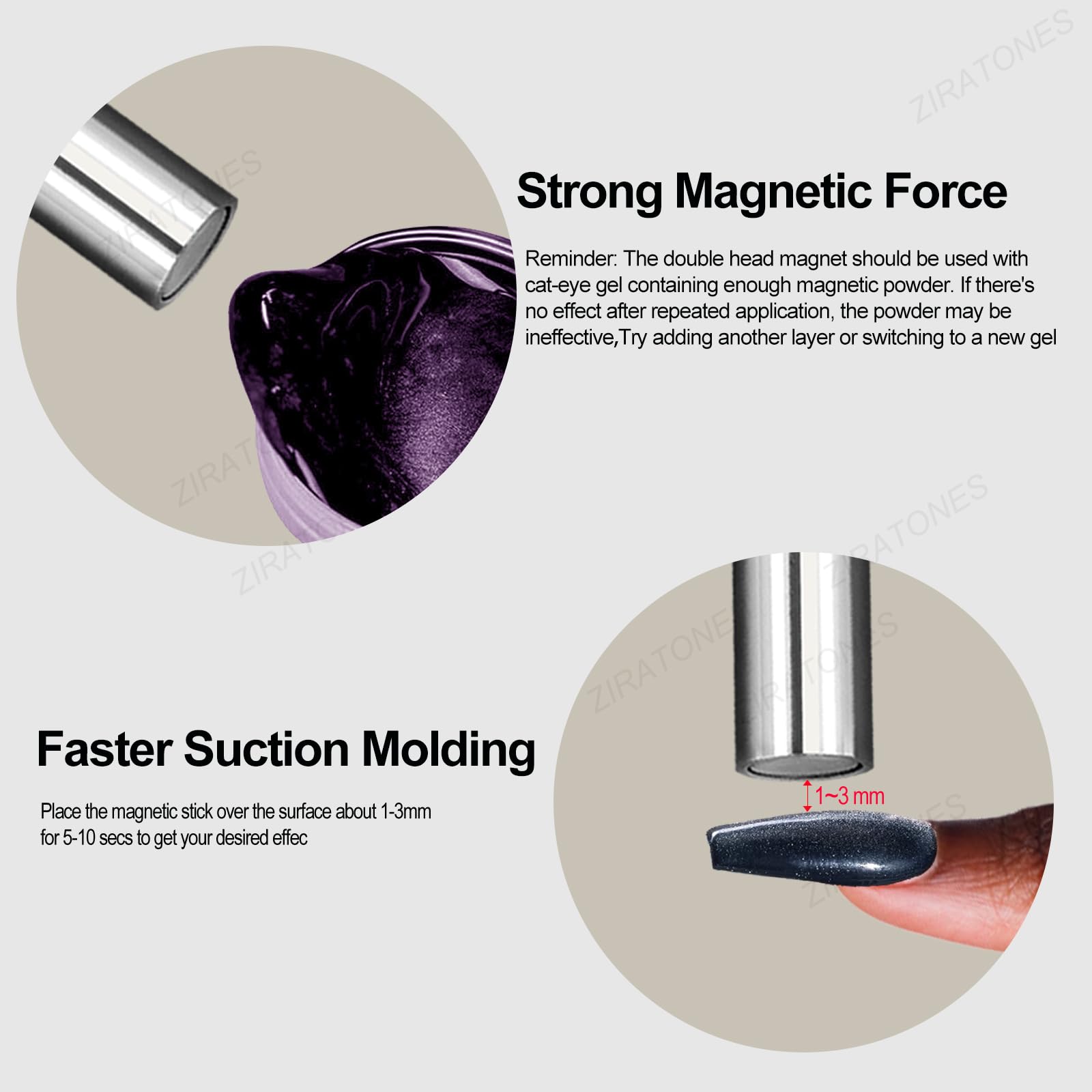 ZIRATONES lightweight portable nail art pen ideal for home and studio use.