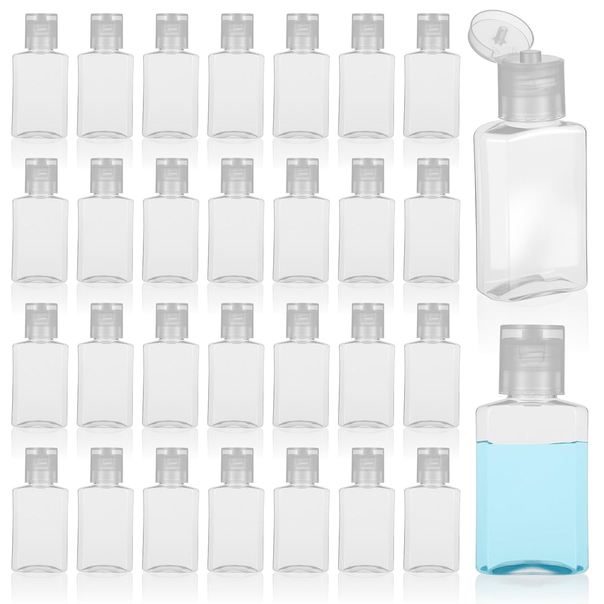 zisiueel clear 1oz bottle for shampoo shows contents at a glance and easy identification