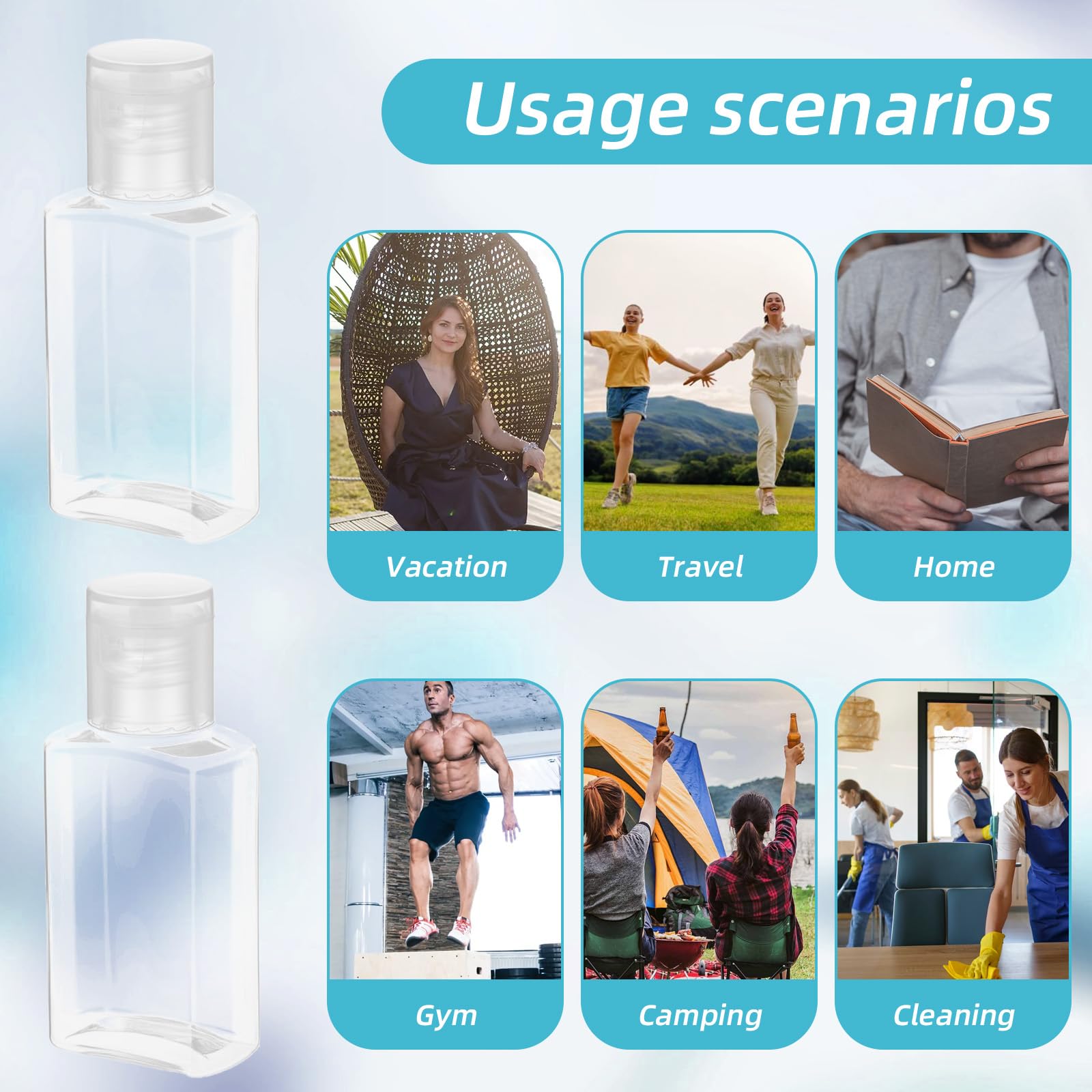zisiueel compact bottles fit neatly in a pouch for organized toiletries