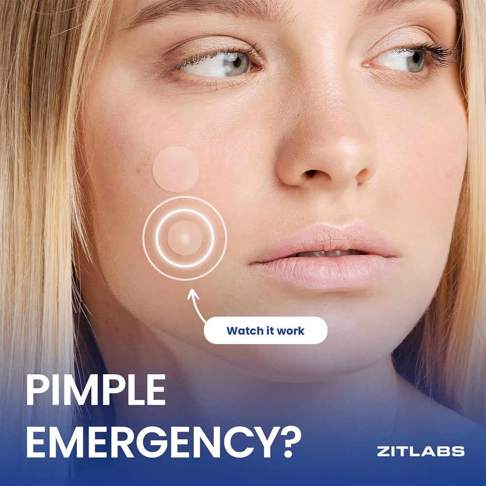 ZITLABS hydrocolloid patch adheres securely during day-to-day activities.