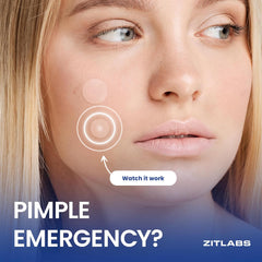 ZITLABS hydrocolloid patch adheres securely during day-to-day activities.