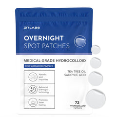 ZITLABS pimple patches with tea tree oil target blemishes on the face.