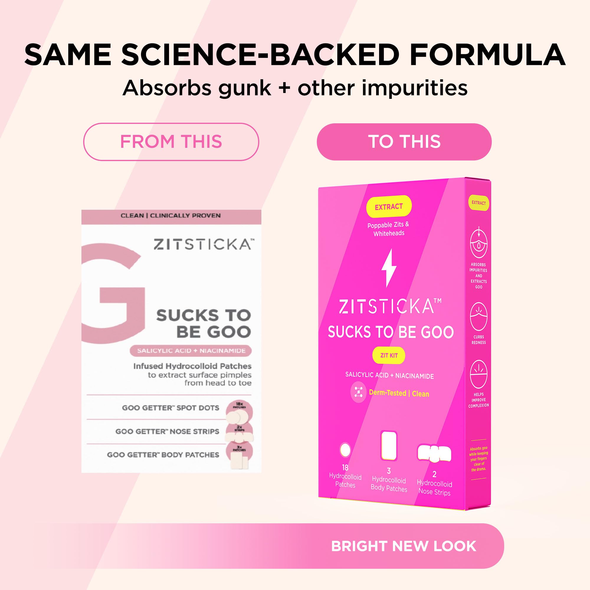 Body patches from Goo Getter kit for larger blemishes