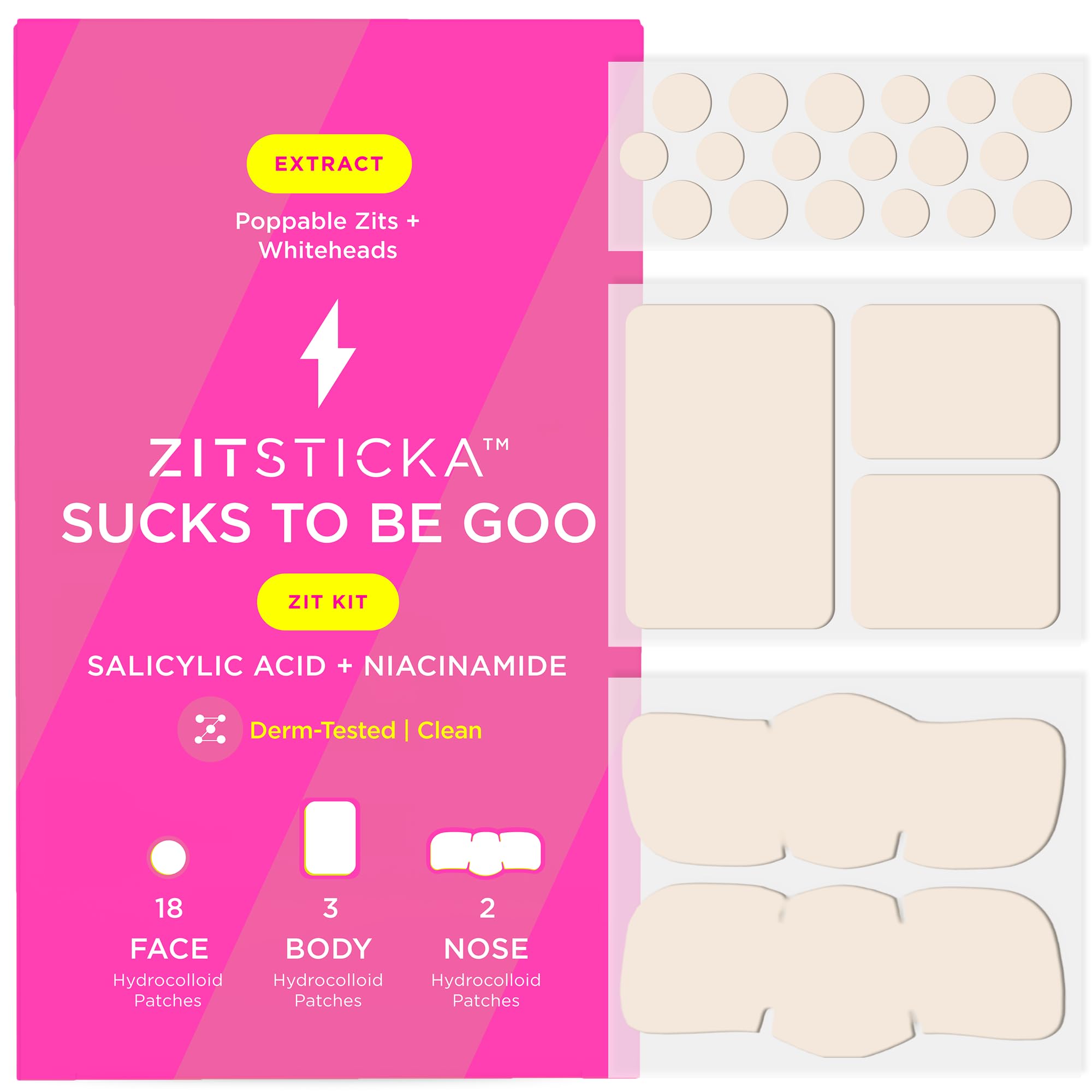 ZitSticka Goo Getter patches closeup for targeted spot care