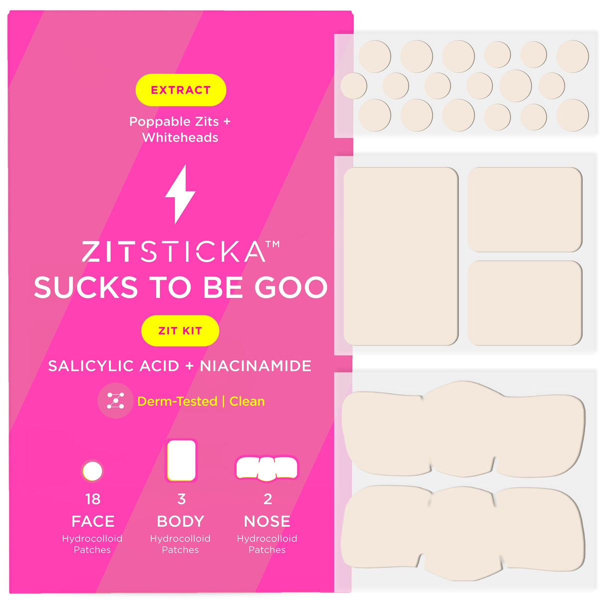 ZitSticka Goo Getter patches closeup for targeted spot care