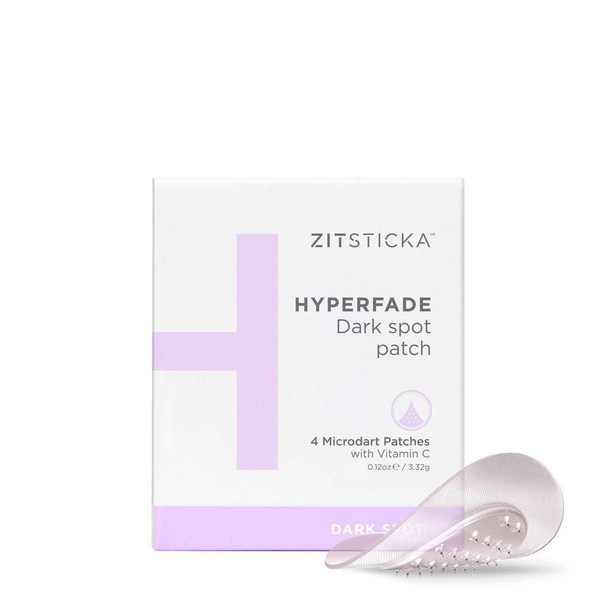 ZitSticka Hyperfade microdart patch targets post-zit marks for clarity.