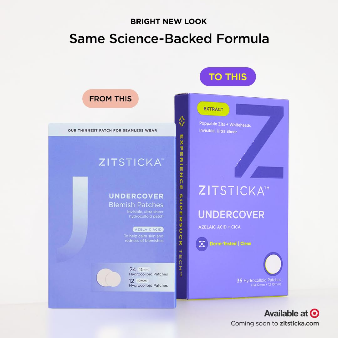 Patch applied on blemish for cleaner skin appearance with ZitSticka.