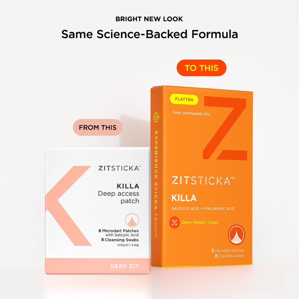 Vegan and cruelty-free ZitSticka KILLA branding highlights ethical skincare.