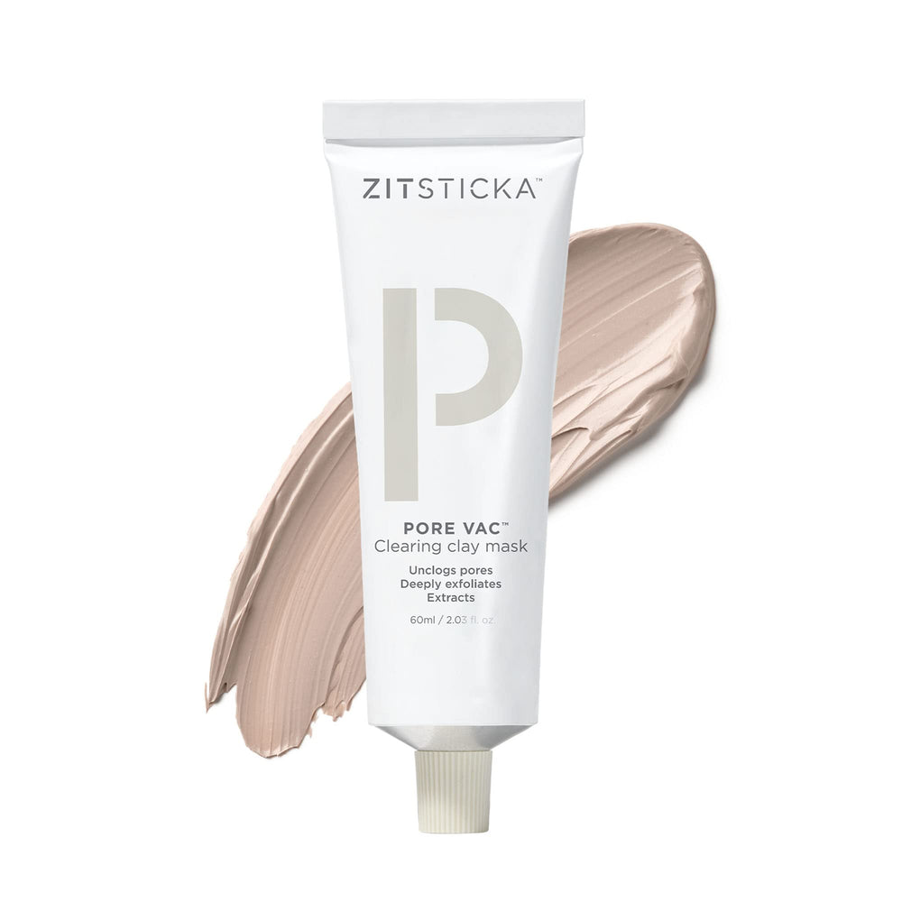 ZitSticka PORE VAC full-face mask for smoother skin texture.