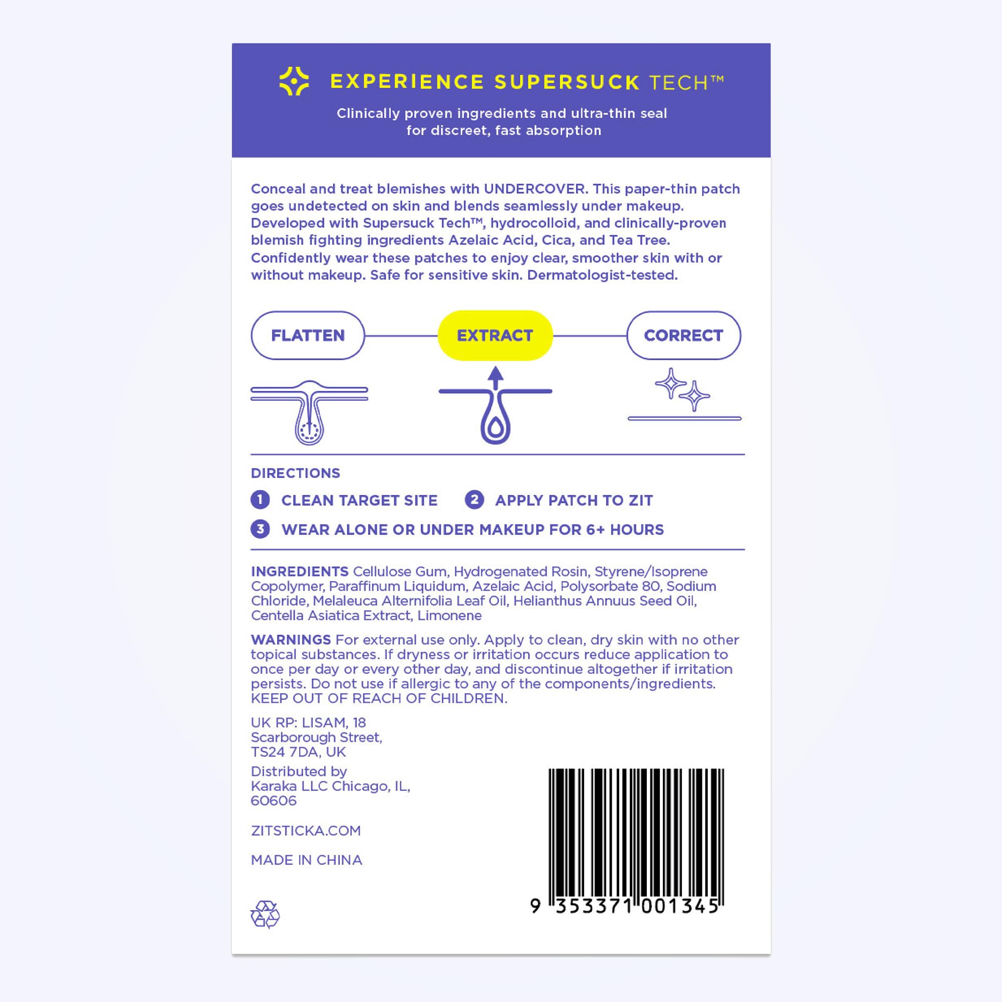 ZitSticka with Tea Tree, CICA and Azelaic Acid for gentle care