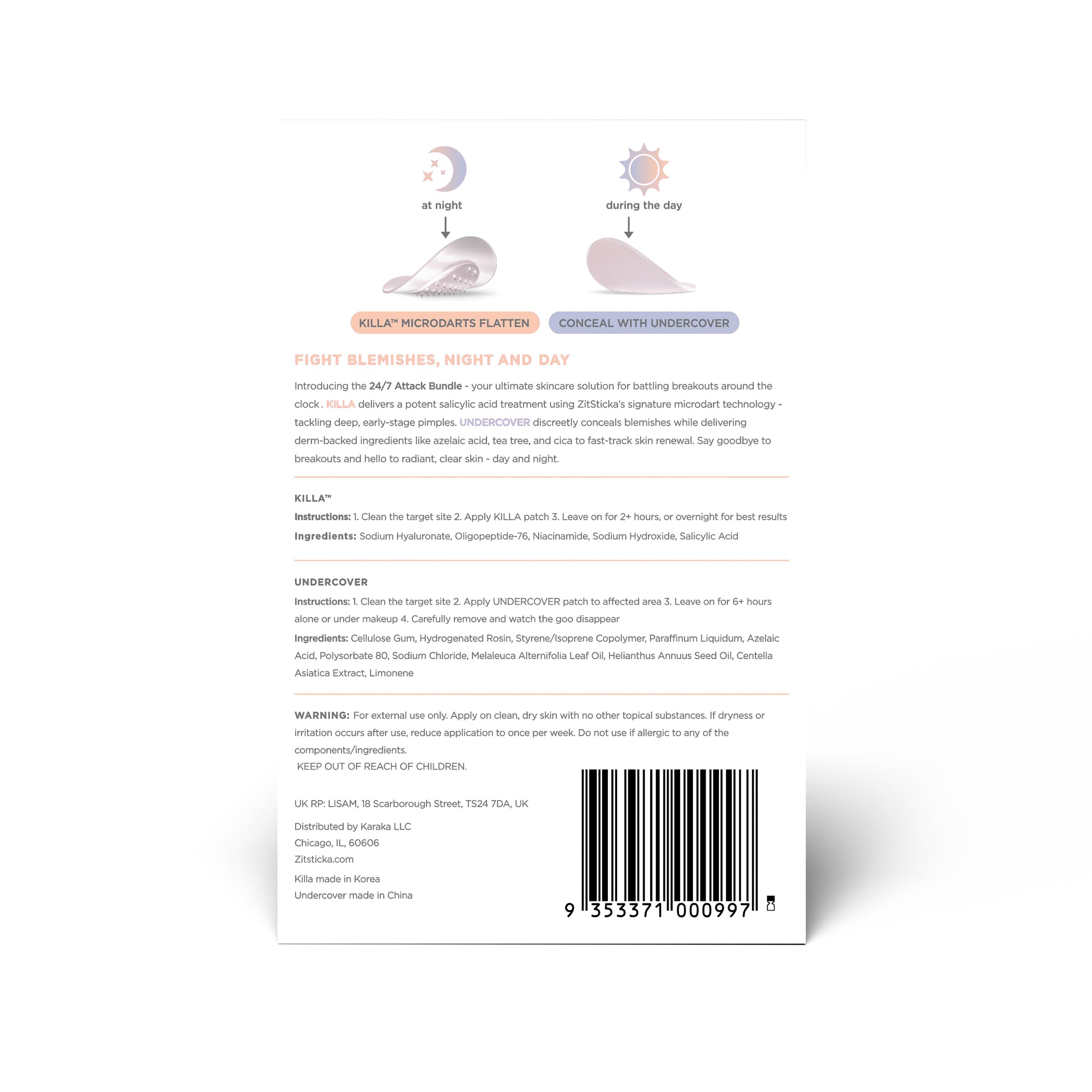 ZitSticka tea tree patches with absorbent action support clearer skin.